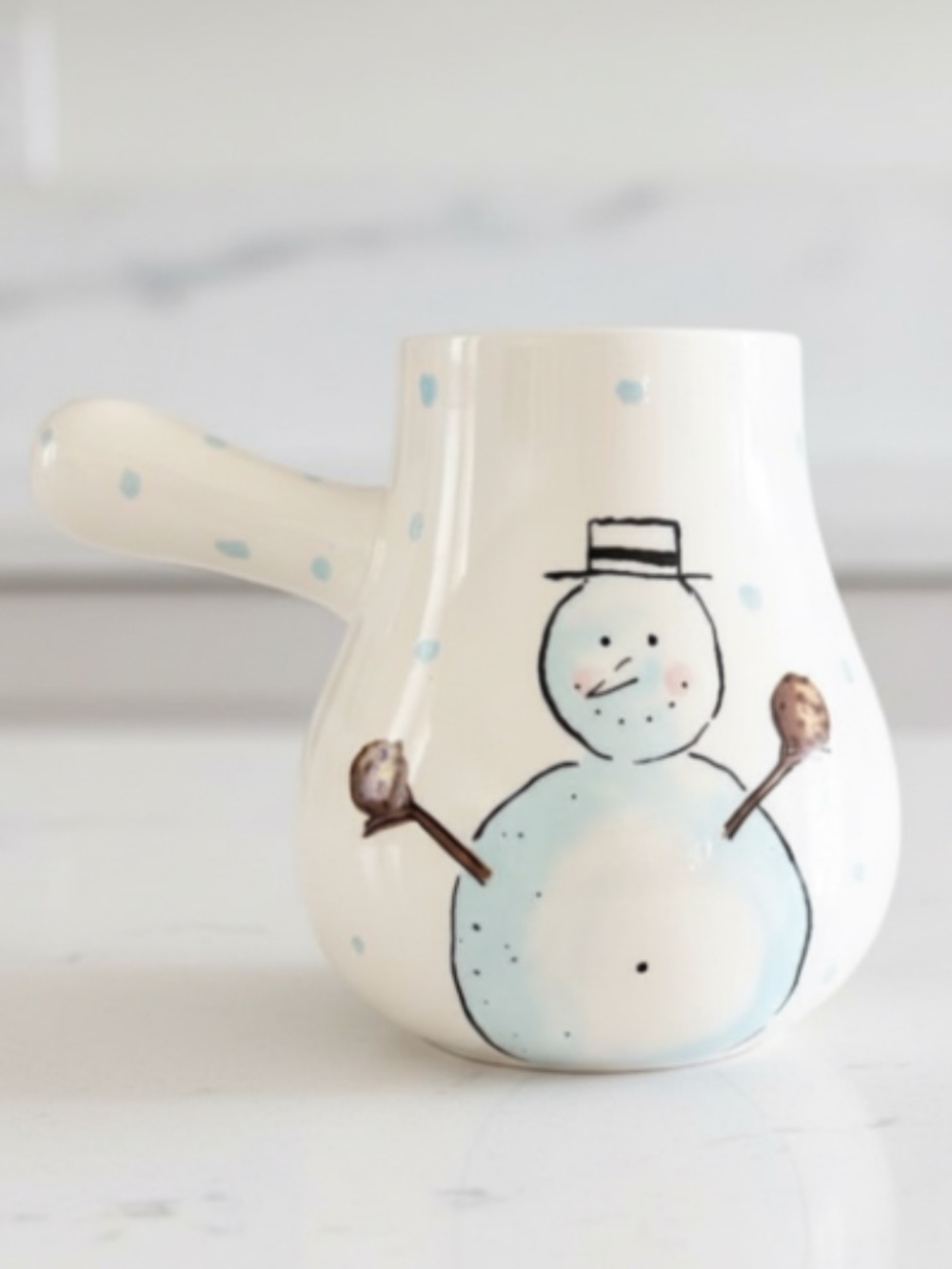 Cocoa/Hot Chocolate Pot "Let it Snow"